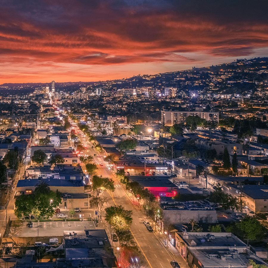 West Hollywood, CA cityscape